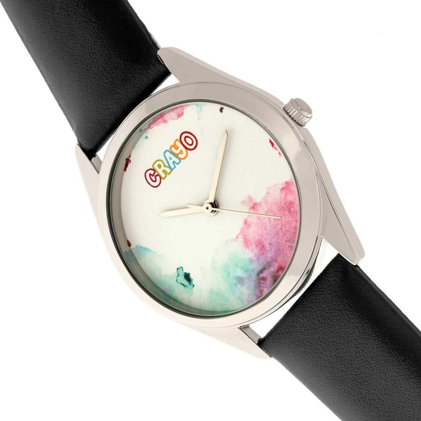 Crayo Graffiti Multicolor Dial Powder Leather Watch DailySale