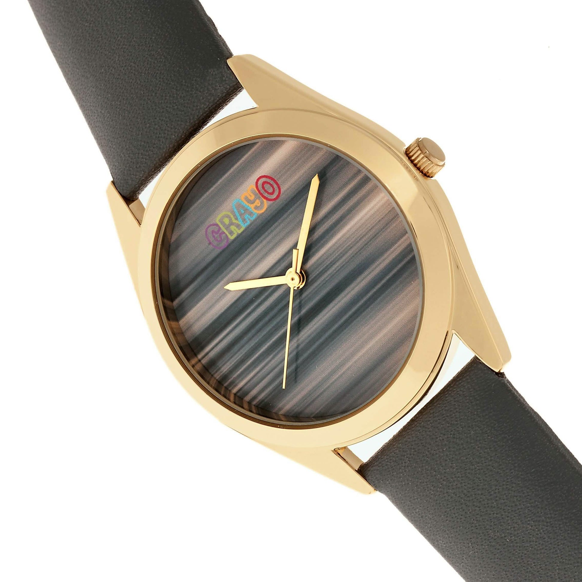 Crayo Graffiti Multicolor Dial Powder Leather Watch DailySale