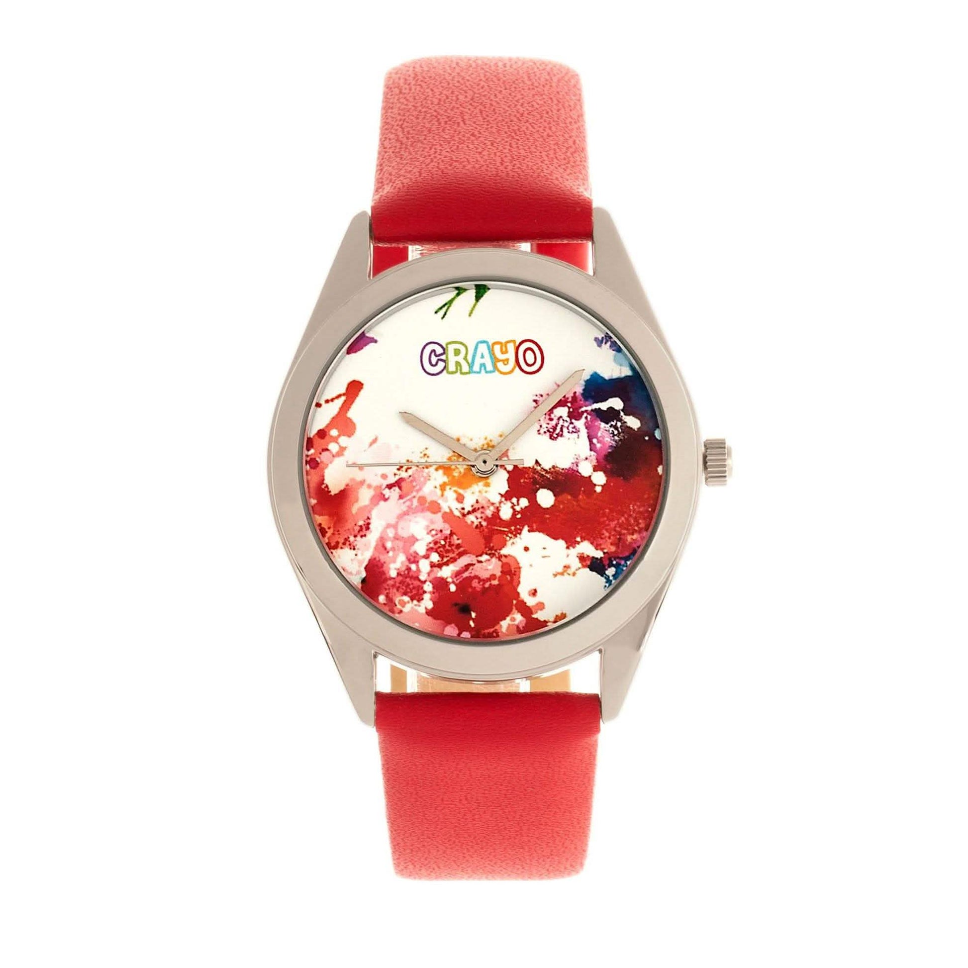 Crayo Graffiti Multicolor Dial Powder Leather Watch DailySale