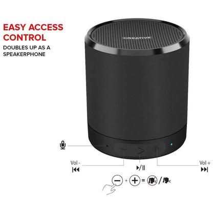 Creative Metallix Portable Mini Speaker - Black (Refurbished) DailySale
