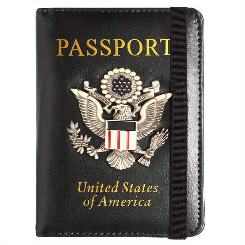 Creative Passport Holder Cover With 3D Metal Badge DailySale