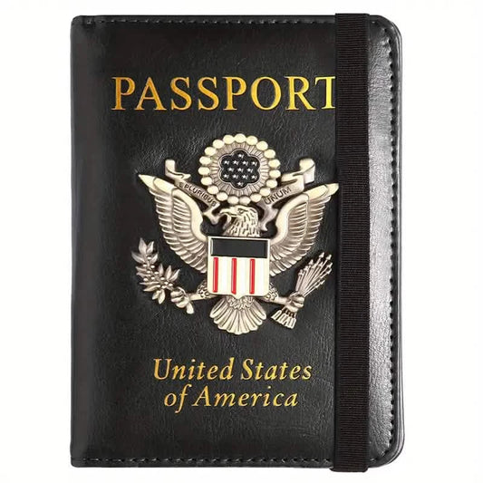 Creative Passport Holder Cover With 3D Metal Badge DailySale