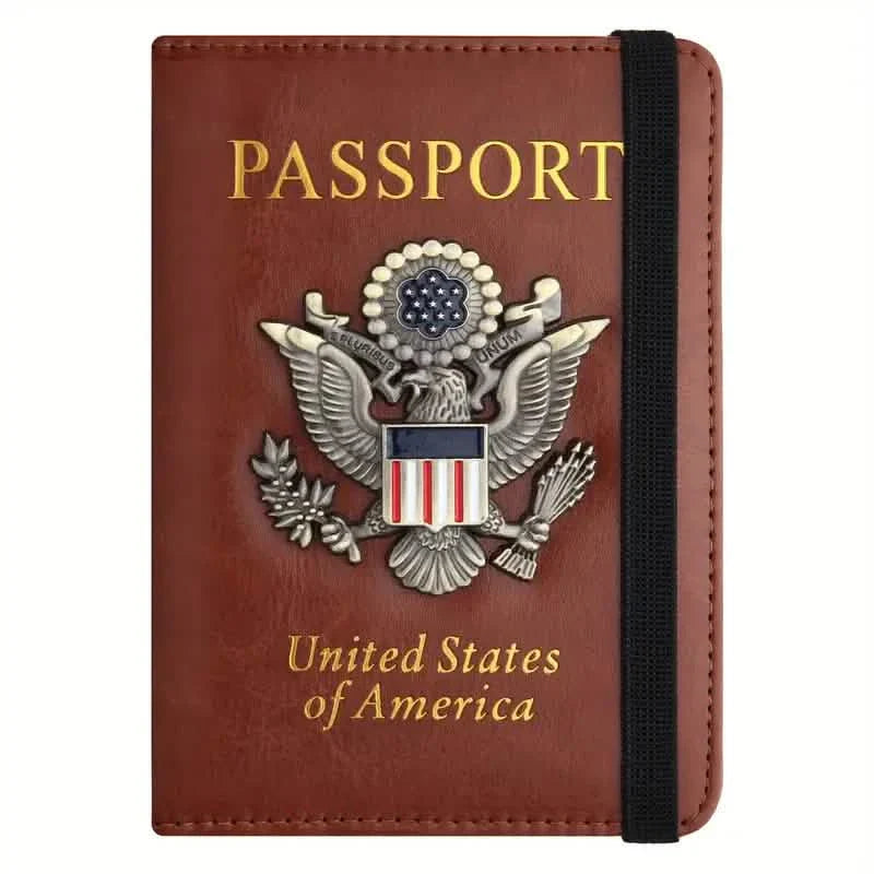 Creative Passport Holder Cover With 3D Metal Badge DailySale
