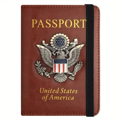 Creative Passport Holder Cover With 3D Metal Badge DailySale
