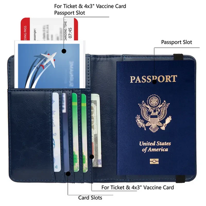Creative Passport Holder Cover With 3D Metal Badge DailySale