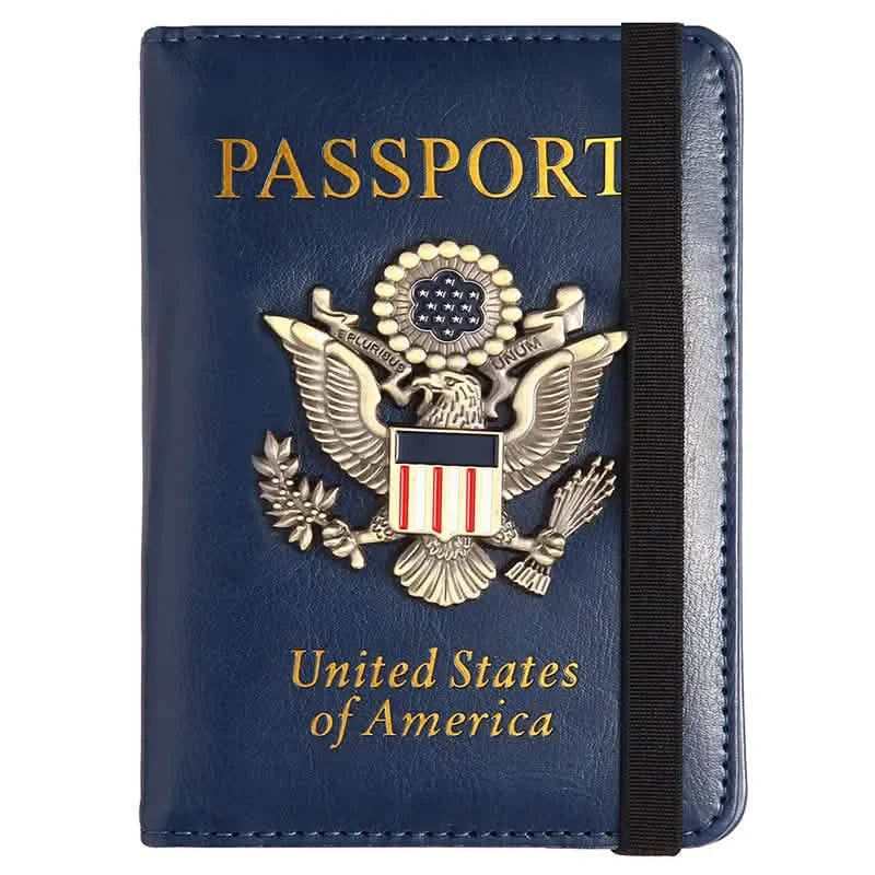 Creative Passport Holder Cover With 3D Metal Badge DailySale