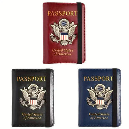 Creative Passport Holder Cover With 3D Metal Badge DailySale