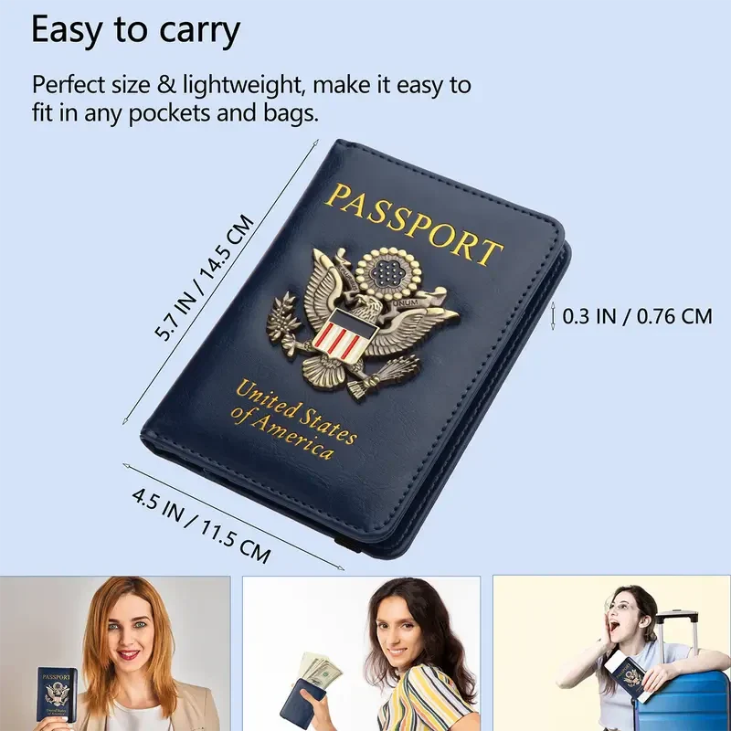 Creative Passport Holder Cover With 3D Metal Badge DailySale