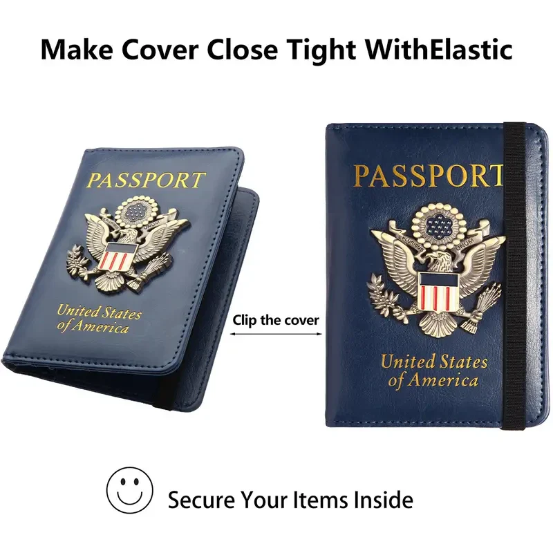 Creative Passport Holder Cover With 3D Metal Badge DailySale