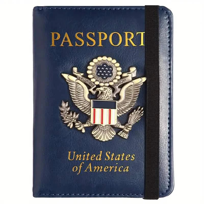 Creative Passport Holder Cover With 3D Metal Badge DailySale