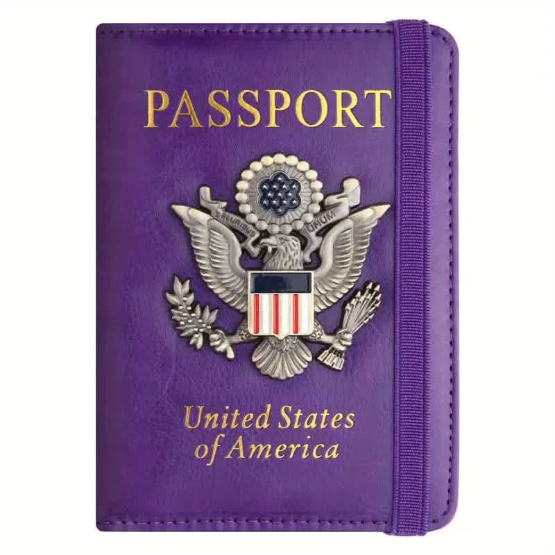 Creative Passport Holder Cover With 3D Metal Badge DailySale