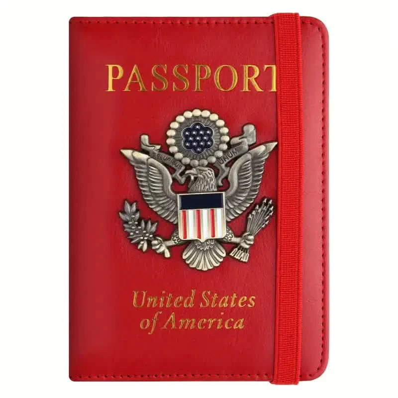 Creative Passport Holder Cover With 3D Metal Badge DailySale