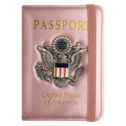 Creative Passport Holder Cover With 3D Metal Badge DailySale
