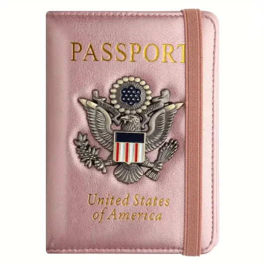 Creative Passport Holder Cover With 3D Metal Badge DailySale