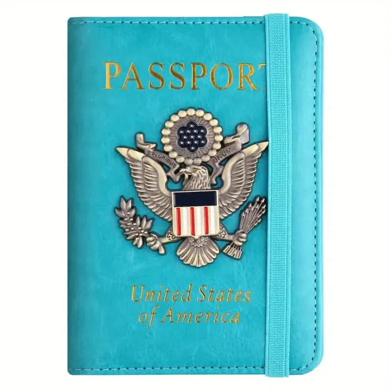 Creative Passport Holder Cover With 3D Metal Badge DailySale