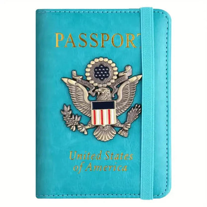 Creative Passport Holder Cover With 3D Metal Badge DailySale