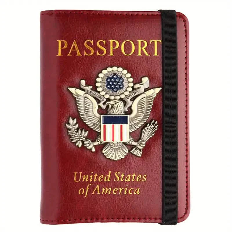 Creative Passport Holder Cover With 3D Metal Badge DailySale