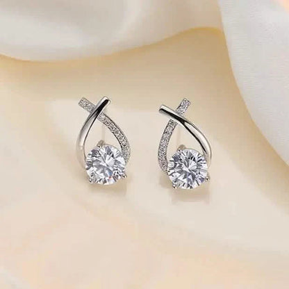 Creatively Designed Cross Earrings With Sparkling Zirconia for Women DailySale