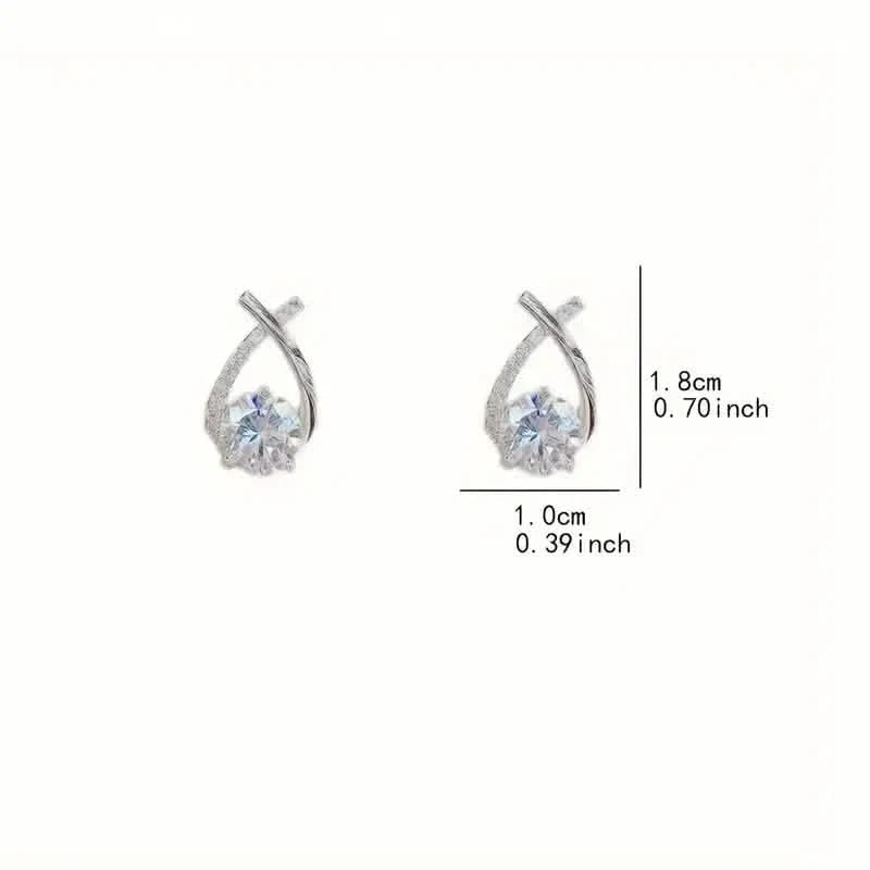 Creatively Designed Cross Earrings With Sparkling Zirconia for Women DailySale