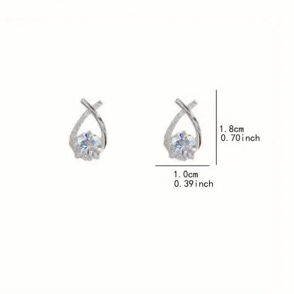 Creatively Designed Cross Earrings With Sparkling Zirconia for Women DailySale