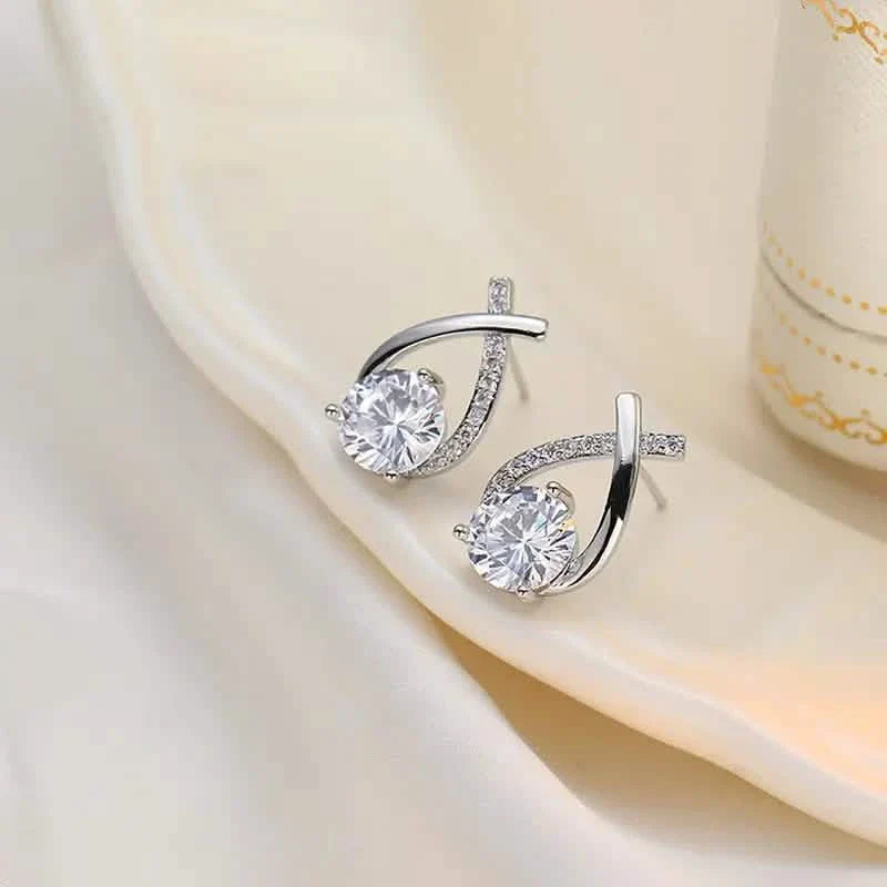 Creatively Designed Cross Earrings With Sparkling Zirconia for Women DailySale
