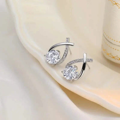 Creatively Designed Cross Earrings With Sparkling Zirconia for Women DailySale