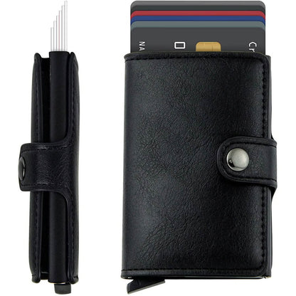 Credit Card Holder RFID Blocking Genuine Leather Vintage Aluminum Business Wallet DailySale