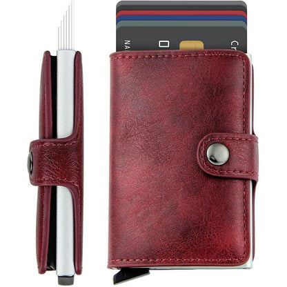 Credit Card Holder RFID Blocking Genuine Leather Vintage Aluminum Business Wallet DailySale