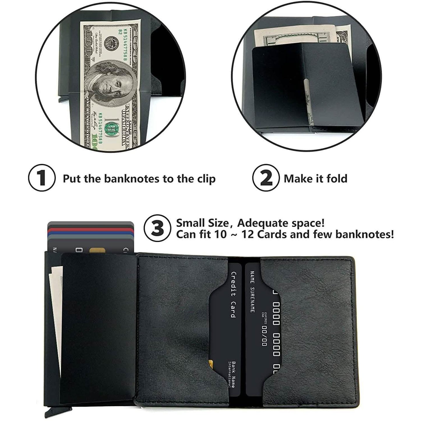 Credit Card Holder RFID Blocking Genuine Leather Vintage Aluminum Business Wallet DailySale
