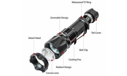 CREE XML T6 2000 Lumen Zoomable 3 Mode Focus LED Waterproof Flashlight DailySale