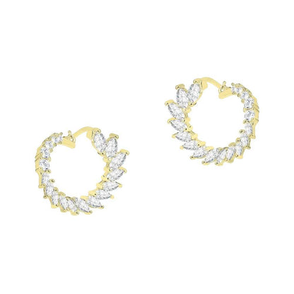Crescent Moon Earrings Made With Crystals DailySale
