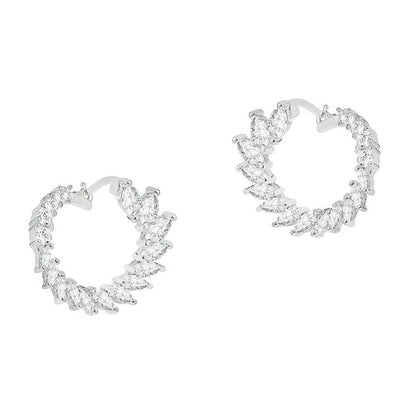 Crescent Moon Earrings Made With Crystals DailySale