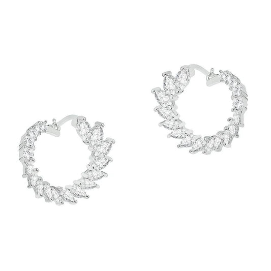 Crescent Moon Earrings Made With Crystals DailySale