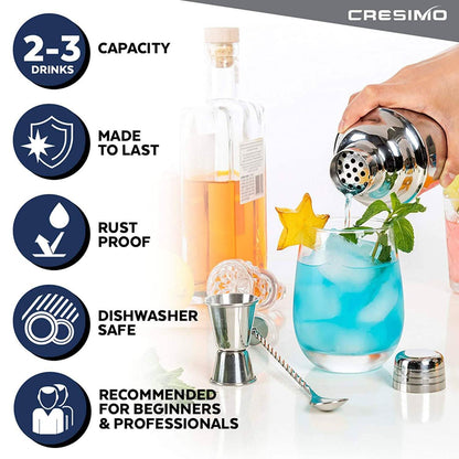 Cresimo 24 Ounce Cocktail Shaker Bar Set DailySale