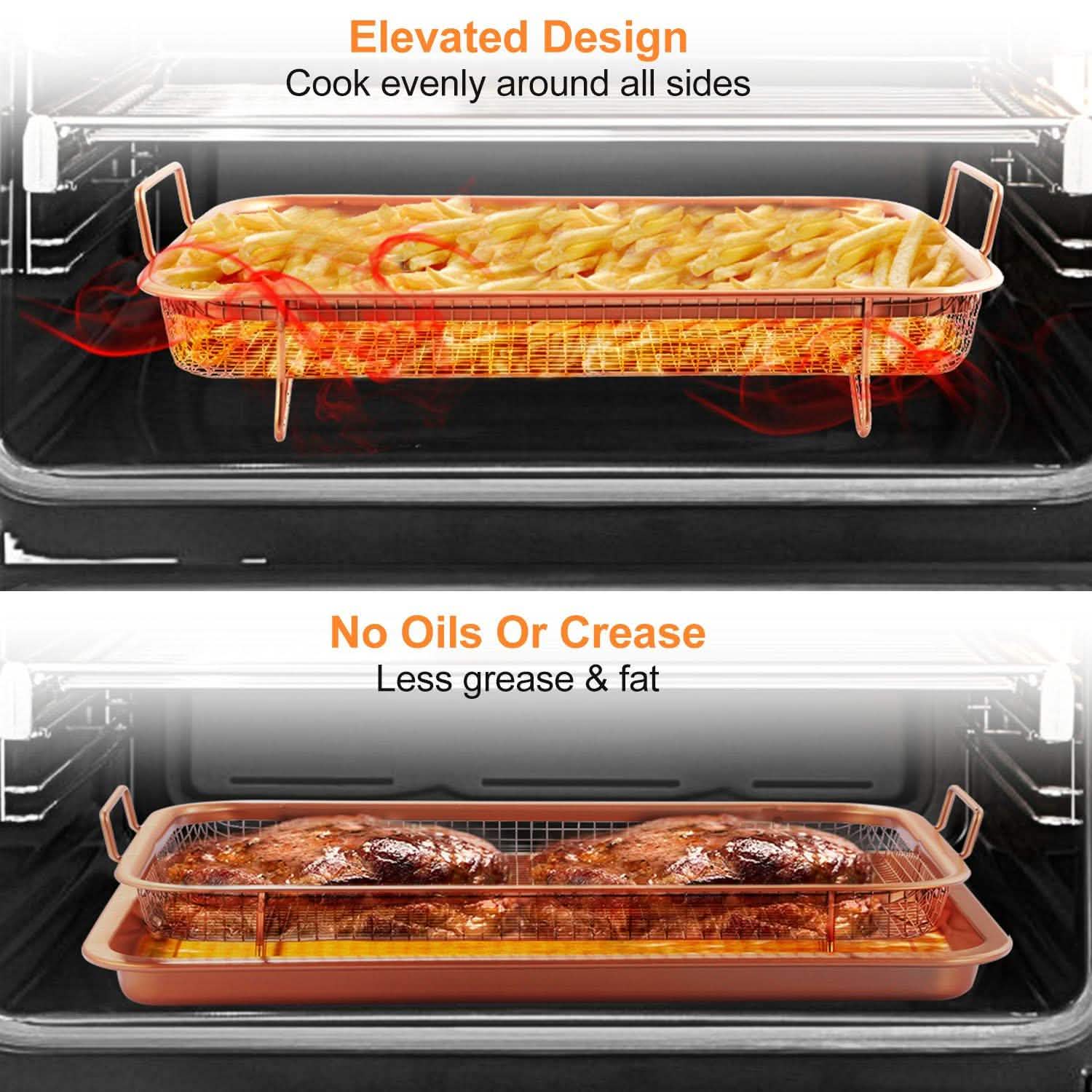 Crispy Tray Set Non Stick Grill Basket DailySale