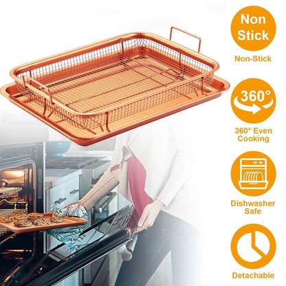 Crispy Tray Set Non Stick Grill Basket DailySale