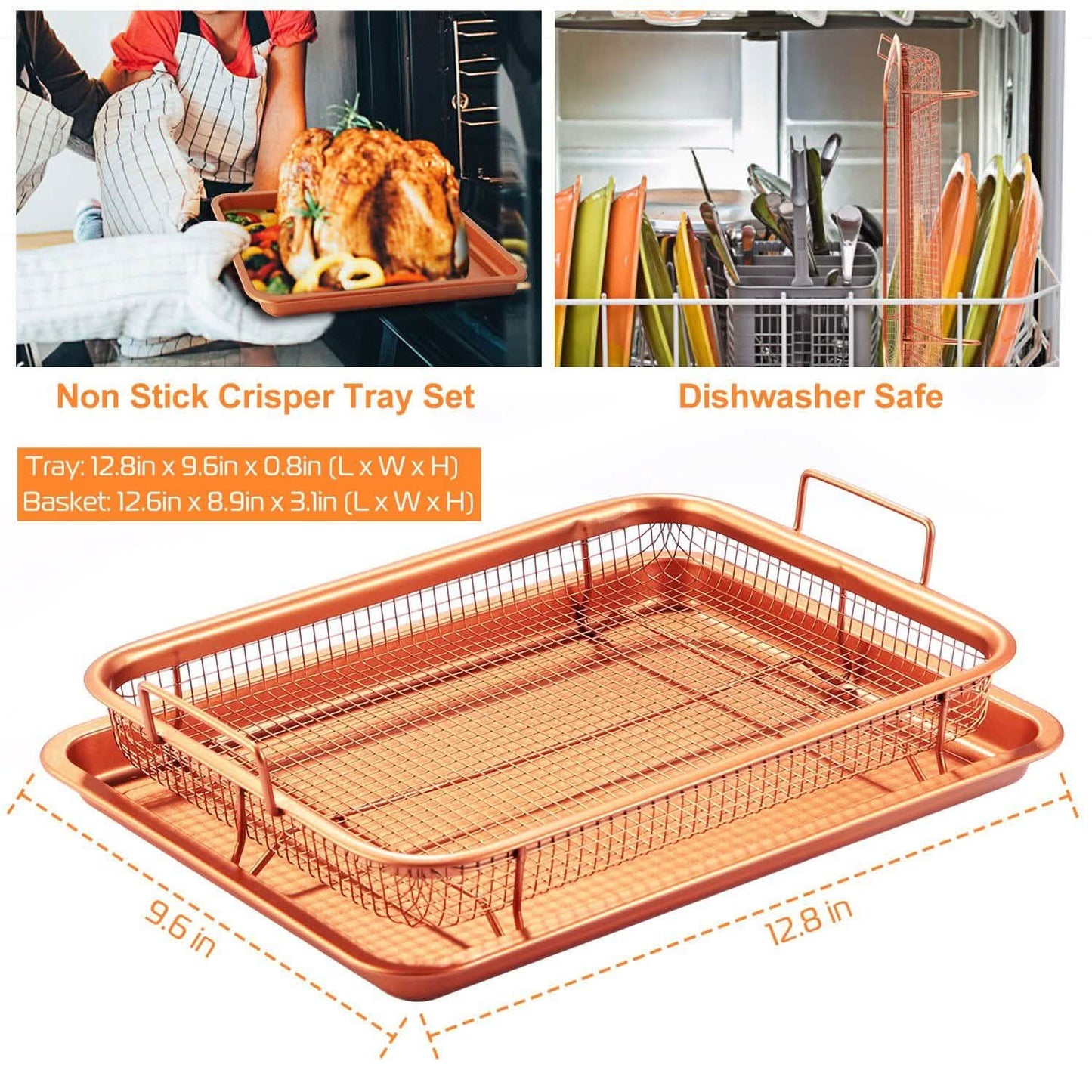 Crispy Tray Set Non Stick Grill Basket DailySale
