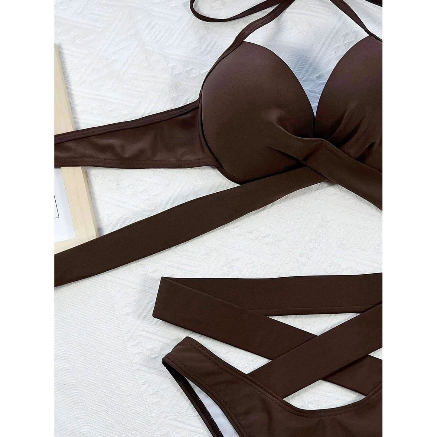 Criss Cross Wrap Push Up Bikini Swimsuit DailySale