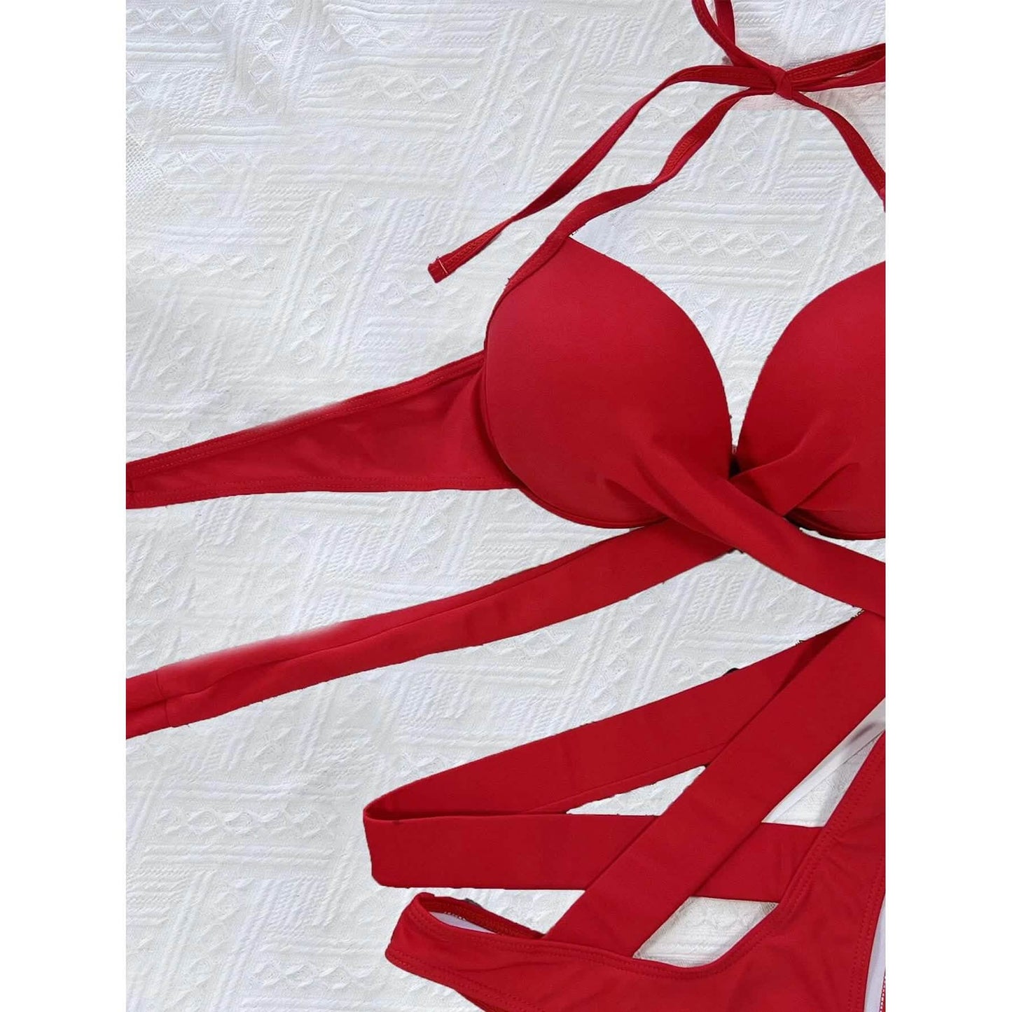 Criss Cross Wrap Push Up Bikini Swimsuit DailySale