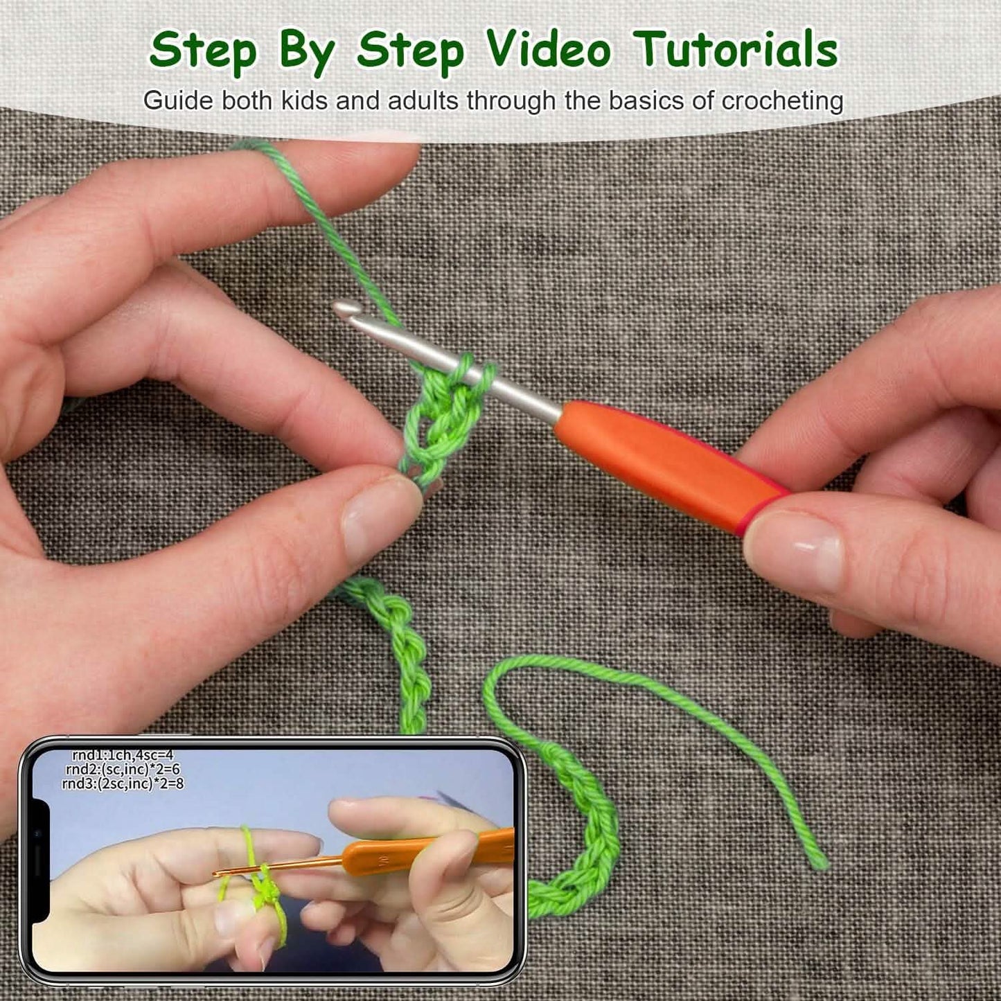 Crochet Kit for Beginners DIY Knitting Supplies DailySale