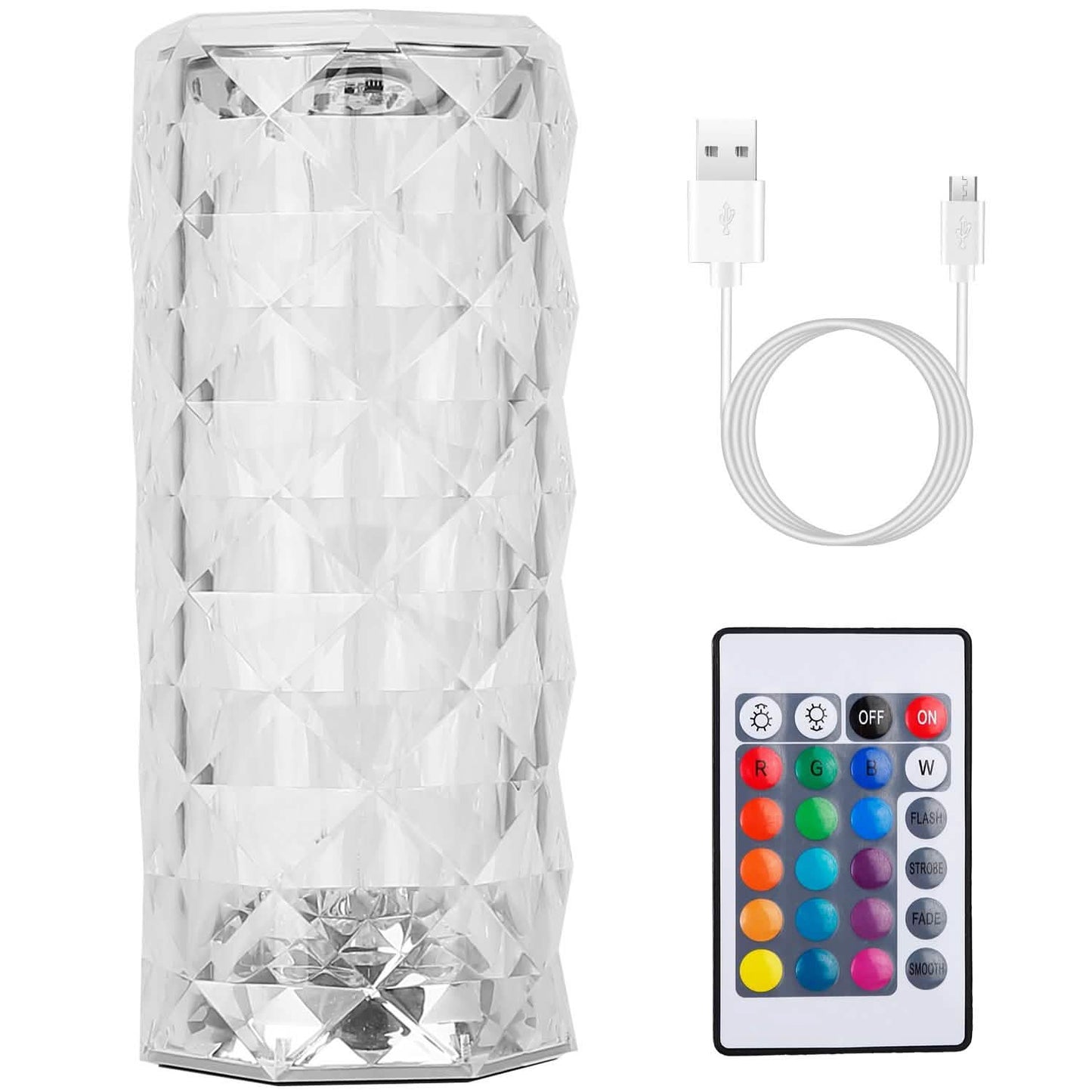 Crystal Diamond Rose Table Lamp DailySale