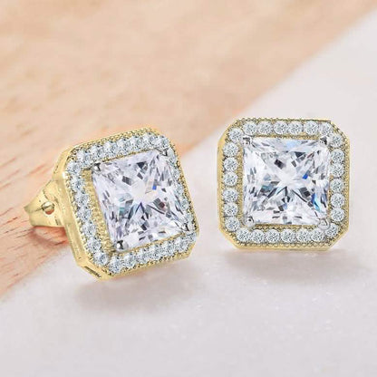 Crystal Princess Halo Stud Earrings DailySale