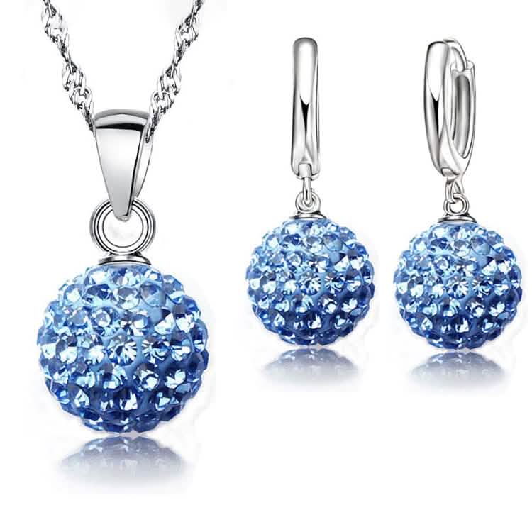 Crystalline Solid Silver Woman Jewelry Disco Ball Set DailySale