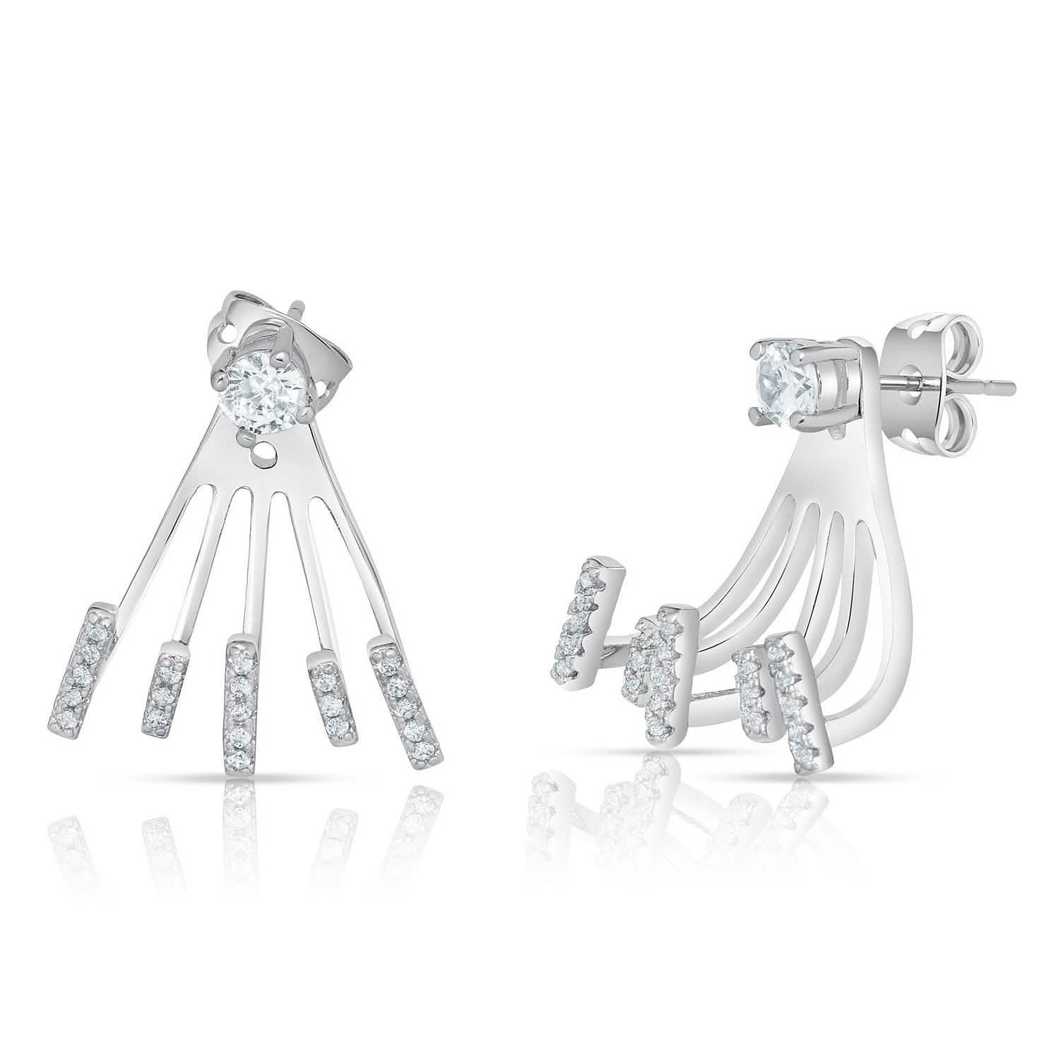 Cubic Zirconia Claw Design Earrings DailySale