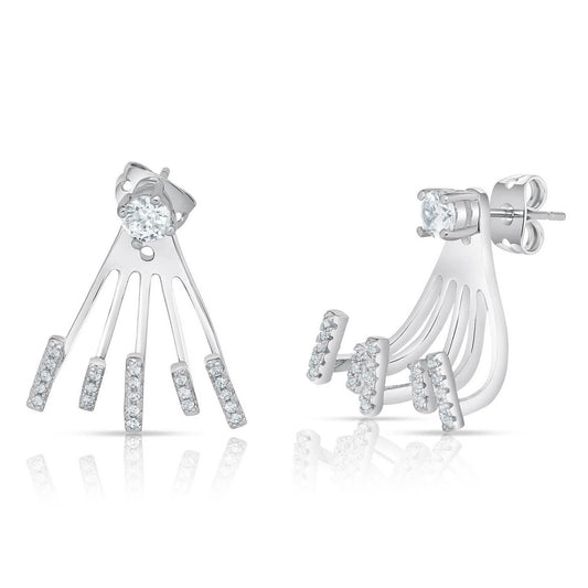 Cubic Zirconia Claw Design Earrings DailySale