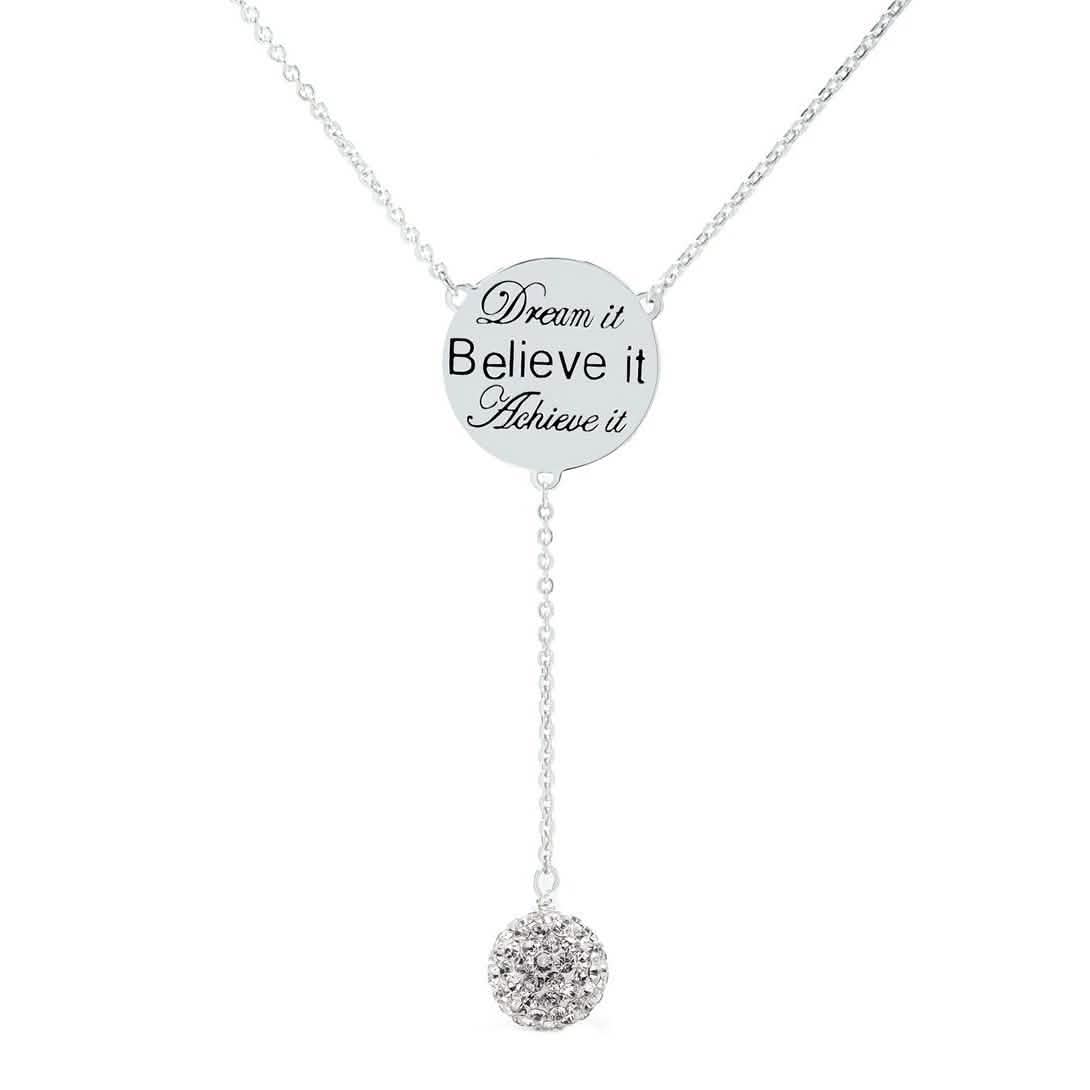 Cubic Zirconia Engraved Inspirational Necklaces DailySale