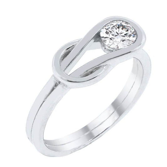 Cubic Zirconia Love Knot Ring DailySale