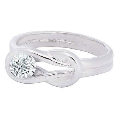 Cubic Zirconia Love Knot Ring DailySale