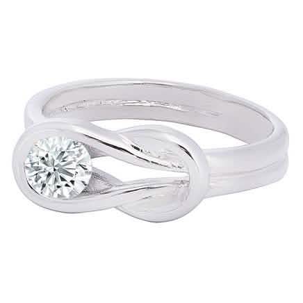 Cubic Zirconia Love Knot Ring DailySale
