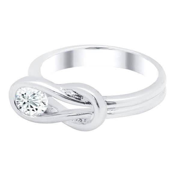 Cubic Zirconia Love Knot Ring DailySale